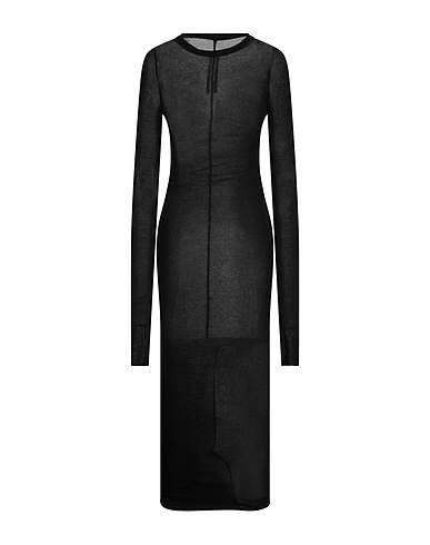 RICK OWENS Maxi dresses NERO 88% Viscose, 12% Silk
