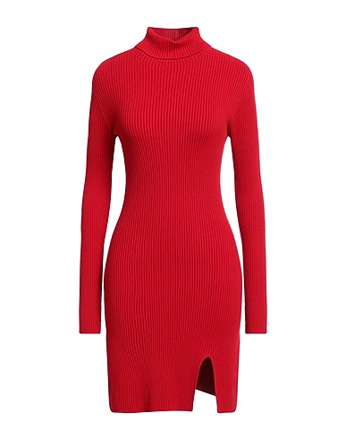 KONTATTO Sheath dress Red 63% Viscose, 37% Nylon