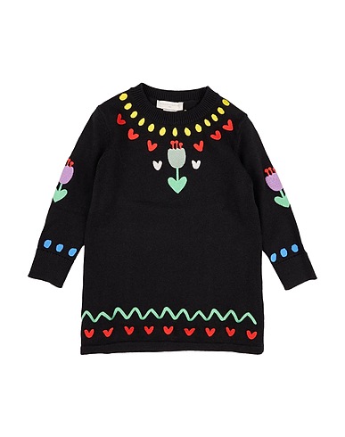 STELLA McCARTNEY KIDS Dress Black 95% Cotton, 5% Wool, Polyester