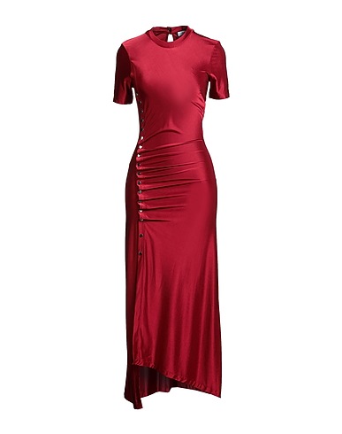RABANNE Midi dress Burgundy 90% Viscose, 10% Elastane