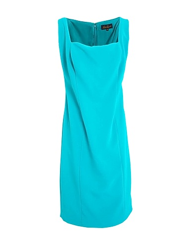 LUISA SPAGNOLI Tubino Verde smeraldo 66% Viscosa, 30% Acetato, 4% Elastan