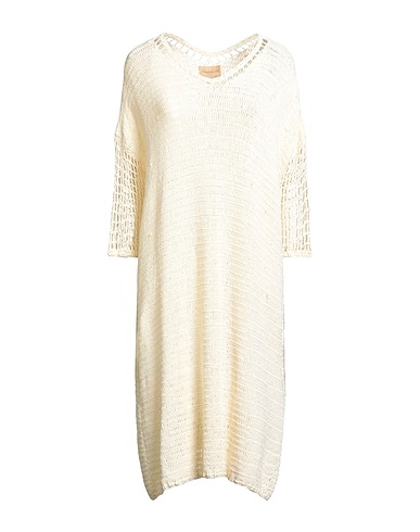 CHARLIE JOE Midi dress Ivory 100% Cotton