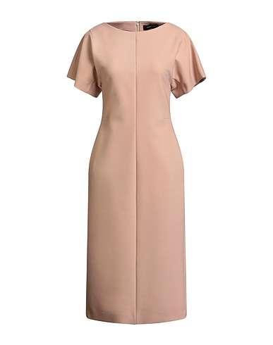 FABIANA FILIPPI Midi dress Sand 53% Polyester, 43% Virgin Wool, 4% Elastane
