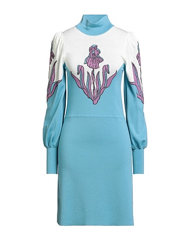 BOUTIQUE MOSCHINO Kurzes Kleid Hellblau 100% Schurwolle