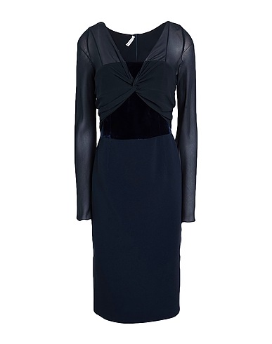 BOTONDI COUTURE Kurzes Kleid Nachtblau 79% Acetat, 21% Viskose