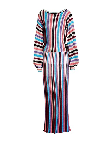 BOUTIQUE MOSCHINO Long dress Light grey 70% Viscose, 15% Polyamide, 15% Polyester