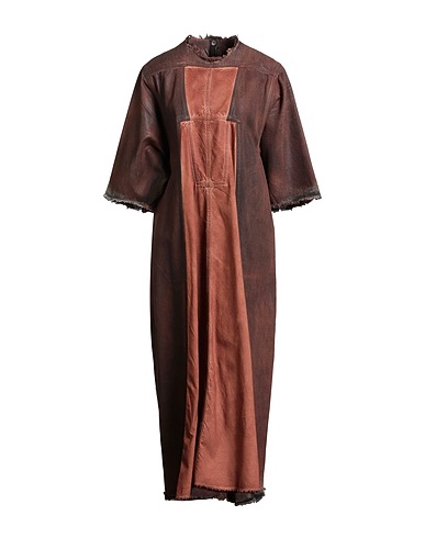 DRKSHDW by RICK OWENS Vestito estivo Cioccolato 91% Cotone, 6% Elastomultiestere, 3% Gomma