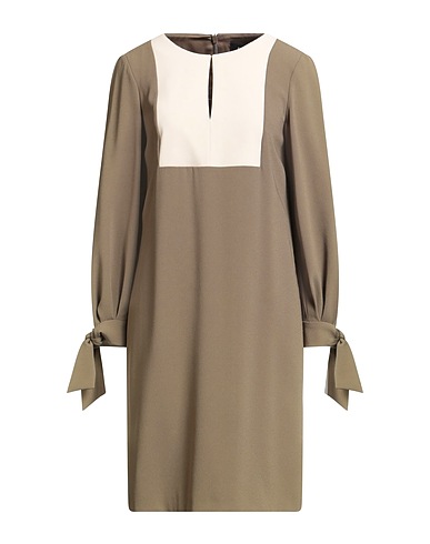 PAULE KA ミニワンピース・ドレス カーキ トリアセテート 82% / ポリエステル 18%