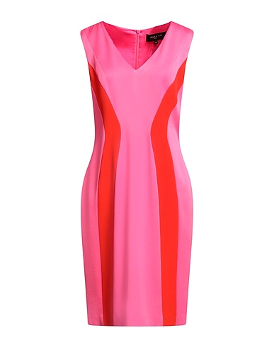 PAULE KA Платье миди Фуксия 67% Ацетат, 33% Вискоза