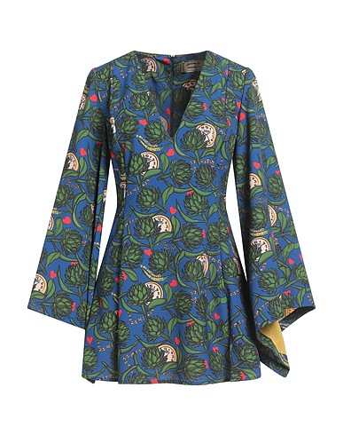ALESSANDRO ENRIQUEZ Short dress Blue 97% Polyester, 3% Elastane