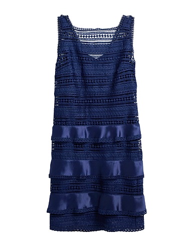 LUISA SPAGNOLI Short dress Midnight blue 100% Polyester