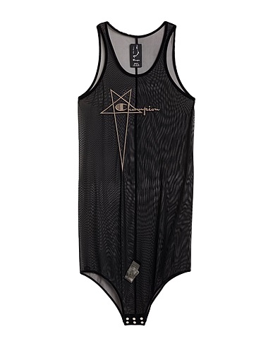 RICK OWENS x CHAMPION Short dress Black 90% Polyamide, 10% Elastane