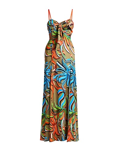 SILVIAN HEACH Long dress Military green 100% Polyester