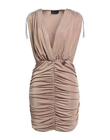 GAëLLE Paris Sheath dress Khaki 97% Polyester, 3% Elastane