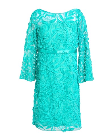 LUISA SPAGNOLI Short dress Turquoise 100% Polyester, Silk