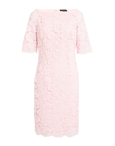 LUISA SPAGNOLI Sheath dress Pink 61% Cotton, 23% Polyamide, 16% Viscose
