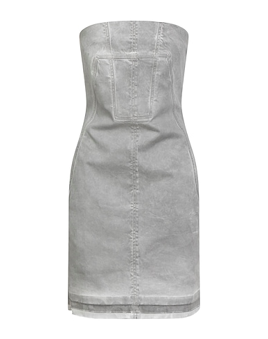 DRKSHDW by RICK OWENS Denim dress Grey 91% Cotton, 6% Elastomultiester, 3% Natural rubber