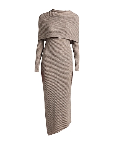 BY MALENE BIRGER Knit dress Taupe 75% Merino Wool, 25% Yak wool