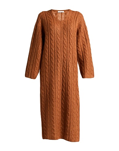 BY MALENE BIRGER Midi dress Brown 49% Wool, 30% Mohair wool, 21% Polyamide