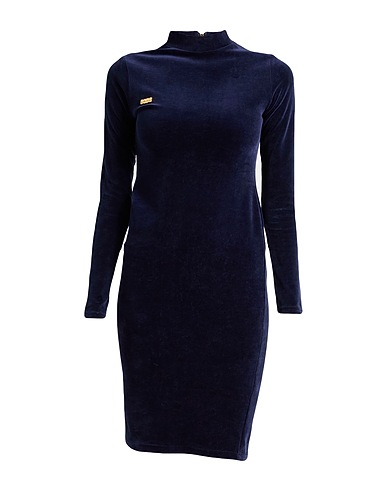 GCDS Sheath dress Navy blue 80% Cotton, 20% Polyester
