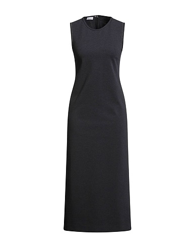 BRUNELLO CUCINELLI Midi dress Lead 78% Cotton, 16% Polyamide, 6% Elastane, Brass