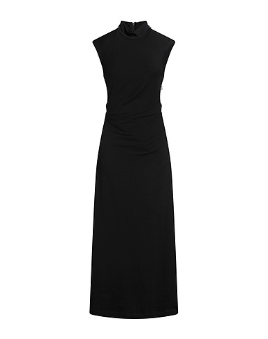 BRUNELLO CUCINELLI Knit dress Black 94% Virgin Wool, 6% Elastane, Brass