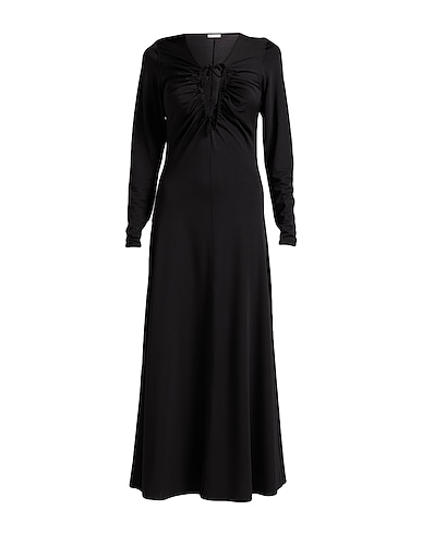 BY MALENE BIRGER Long dress Black 71% Viscose, 20% Recycled polyester, 9% Elastane