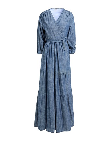 REBEL QUEEN by LIU •JO Long dress Navy 78% Cotton, 22% Linen