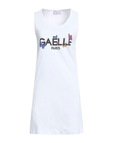 GAëLLE Paris Vestito corto Bianco 100% Cotone