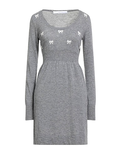 KAOS Knit dress Grey 100% Virgin Wool