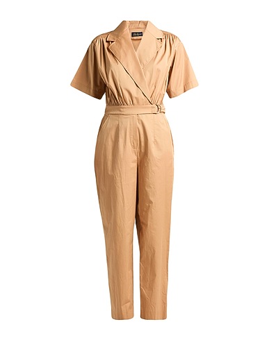 LUISA SPAGNOLI Jumpsuits and Dungarees Sand 97% Cotton, 3% Elastane