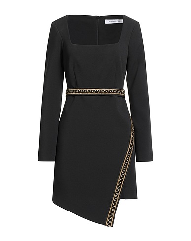 SIMONA CORSELLINI Sheath dress Black 95% Polyester, 5% Elastane