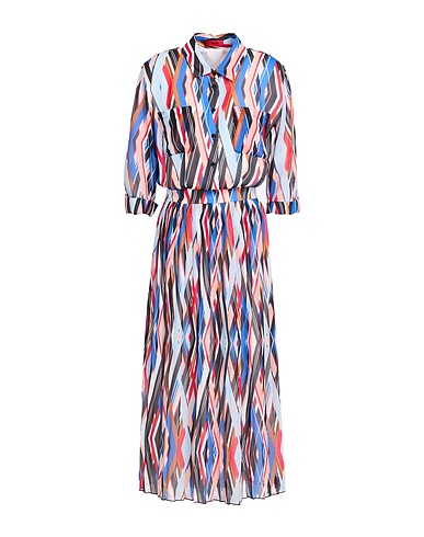 BOSS HUGO BOSS Midi-Kleid Himmelblau 100% Polyester