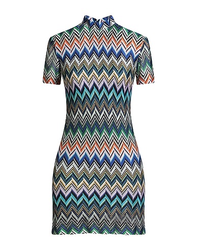 MISSONI Short dress Bright blue 100% Viscose