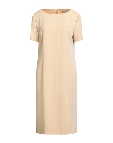 MAX MARA Midi dress Beige 67% Viscose, 33% Virgin Wool