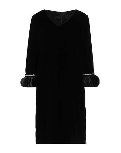 CLIPS Vestito corto Nero 100% Poliestere