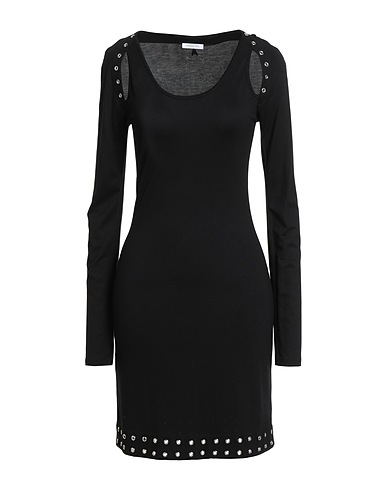PATRIZIA PEPE Short dress Black 95% Viscose, 5% Elastane