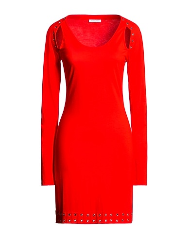 PATRIZIA PEPE Sheath dress ROSSO 95% Viscose, 5% Elastane