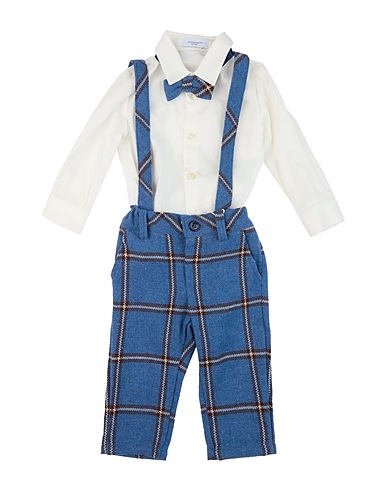 JECKERSON Anzüge Taubenblau 97% Baumwolle, 3% Elastan, Acryl, Polyester, Wolle