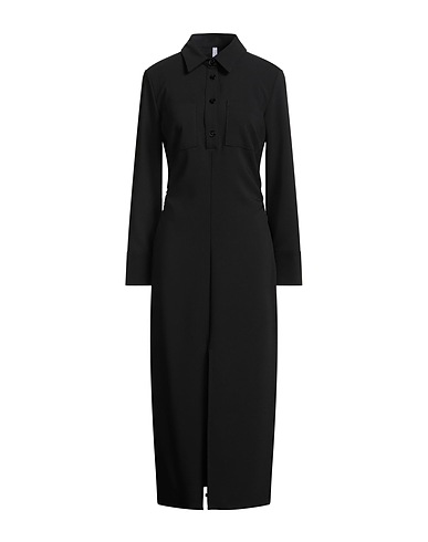 IMPERIAL Midi dress Black 96% Polyester, 4% Elastane