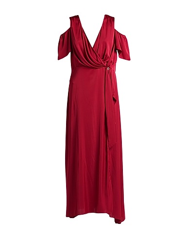 RINASCIMENTO Long dress Burgundy 98% Polyester, 2% Elastane