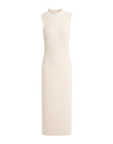 RINASCIMENTO Midi dress Ivory 75% Acrylic, 10% Viscose, 10% Wool, 5% Alpaca wool