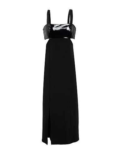 PATRIZIA PEPE Elegant dress Black 76% Acetate, 19% Polyamide, 5% Elastane, Polyurethane coated