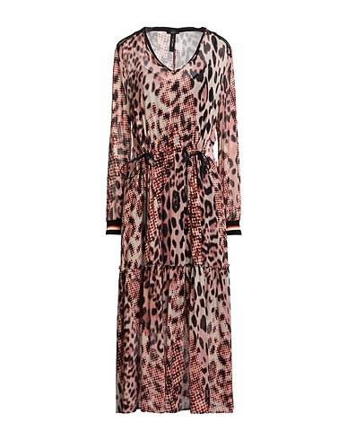 MARC CAIN SPORTS Midi dress Beige 100% Viscose, Polyester