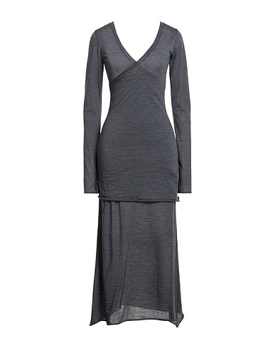 ISABEL BENENATO Knit dress Charcoal 80% Virgin Wool, 20% Polyamide