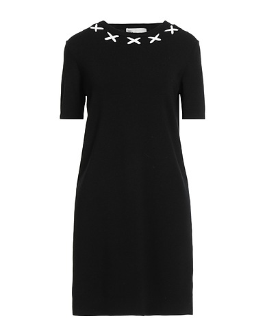TORY BURCH Short dress Black 79% Wool, 19% Polyamide, 2% Elastane