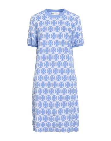 TORY BURCH Short dress Light blue 60% Polyester, 40% Viscose
