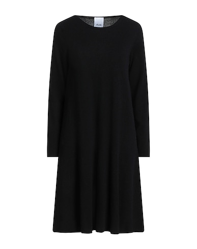 ALLUDE Midi dress Black 70% Virgin Wool, 30% Cashmere