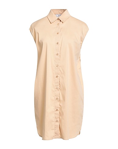 JIJIL Shirt dress Beige 79% Cotton, 18% Polyamide, 3% Elastane