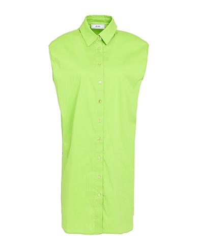 JIJIL Shirt dress Green 79% Cotton, 18% Polyamide, 3% Elastane